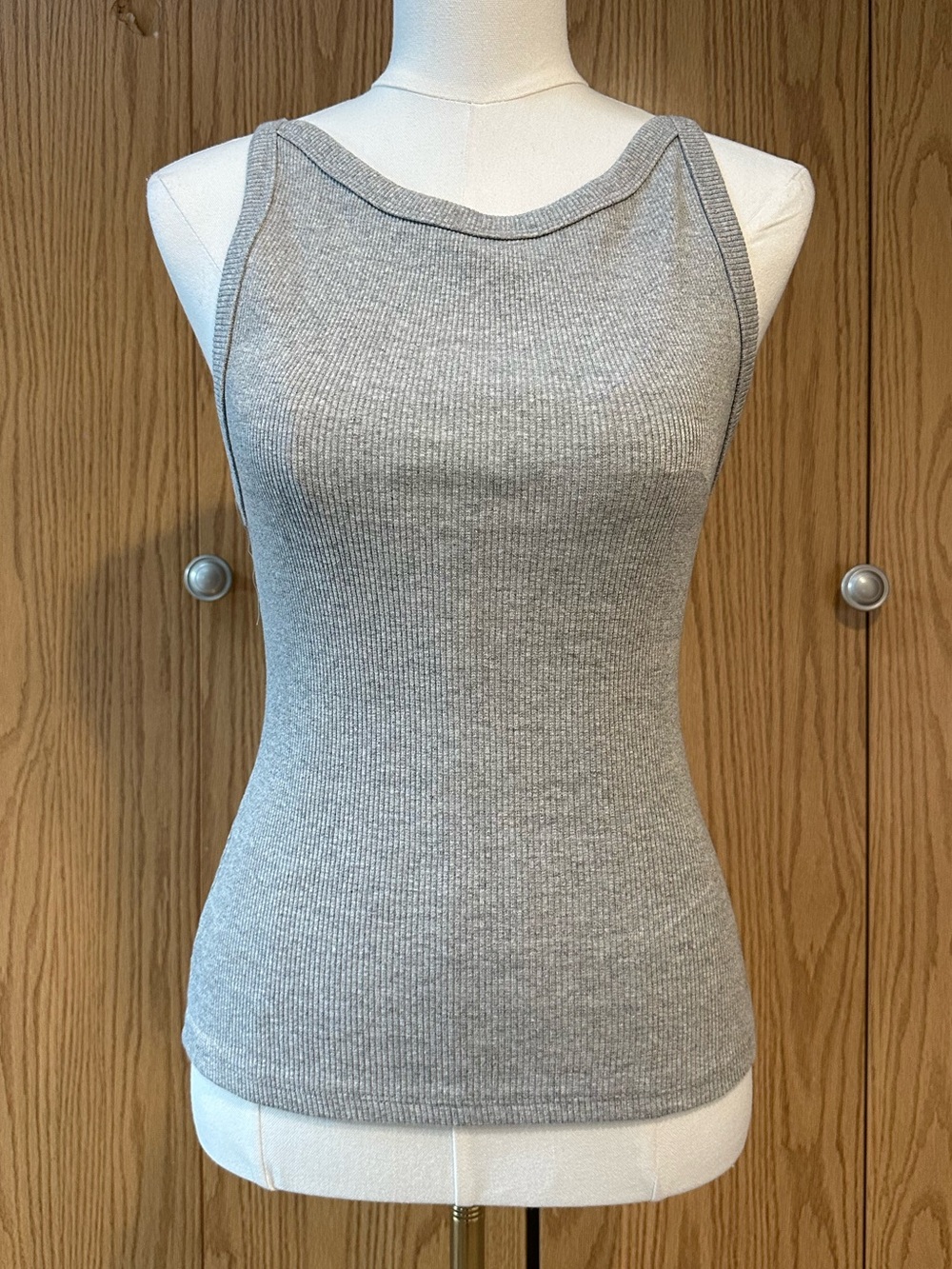 Women’s Gray ZARA Ribbed Tank Top - MEDIUM